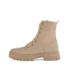 Enkellaarsjes met veter beige