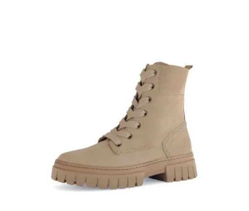 Enkellaarsjes met veter beige