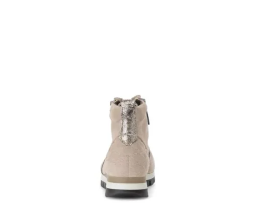 Enkellaarsjes met veter beige