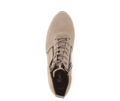Enkellaarsjes met veter beige