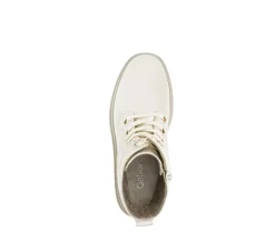 Enkellaarsjes met veter beige