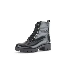 Enkellaarsjes met veter zwart