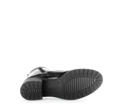 Enkellaarsjes met veter zwart