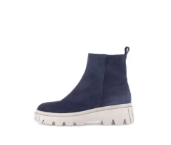 Enkellaarsjes op plateau blauw