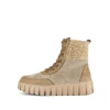 Enkellaarsjes op plateau beige