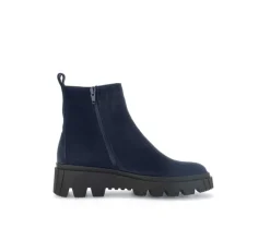 Enkellaarsjes op plateau blauw