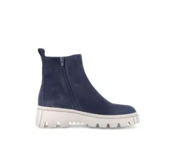 Enkellaarsjes op plateau blauw