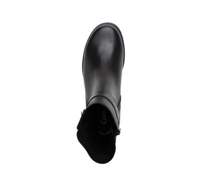 Enkellaarsjes op plateau zwart