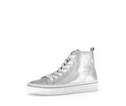 Hoge sneaker zilver