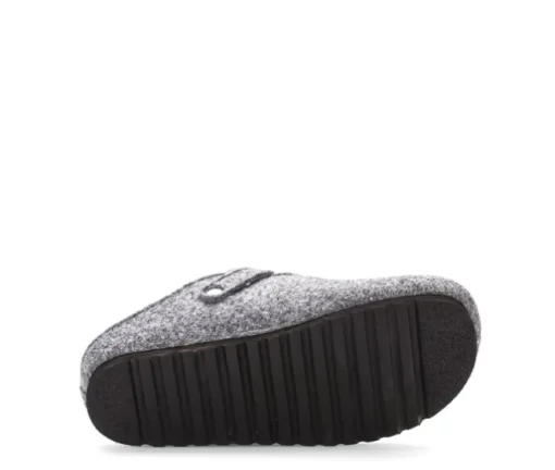 Pluche pantoffel grijs