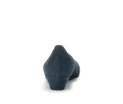 Pump met sleehak blauw
