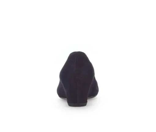 Pump met sleehak blauw