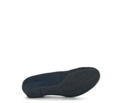 Pump met sleehak blauw