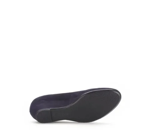 Pump met sleehak blauw