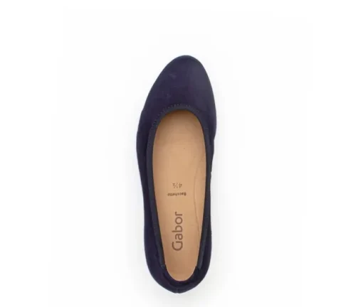 Pump met sleehak blauw