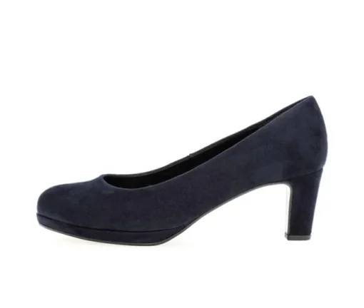 Pump op plateauzool blauw