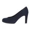 Pump op plateauzool blauw