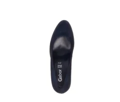 Pump op plateauzool blauw