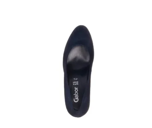 Pump op plateauzool blauw