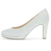Pump op plateauzool zilver