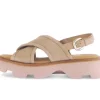 Sandal met riempjes beige