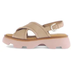 Sandal met riempjes beige