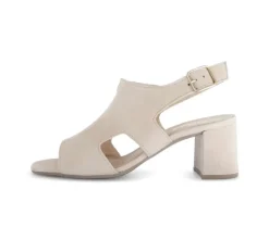 Sandal met riempjes beige