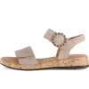 Sandal met riempjes beige