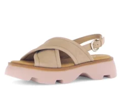 Sandal met riempjes beige