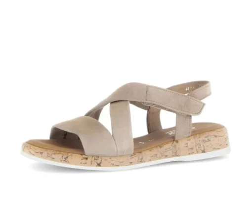 Sandal met riempjes beige