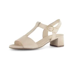Sandal met riempjes beige