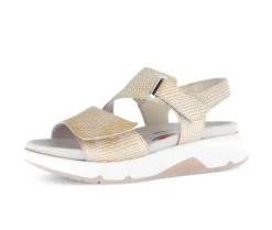 Sandal met riempjes beige