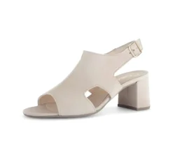 Sandal met riempjes beige
