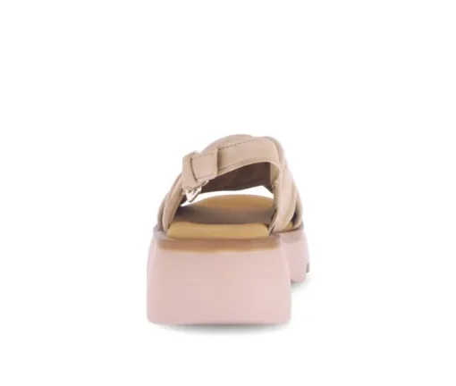Sandal met riempjes beige