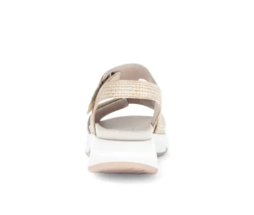 Sandal met riempjes beige