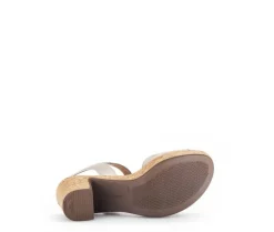 Sandal met riempjes beige