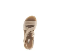 Sandal met riempjes beige
