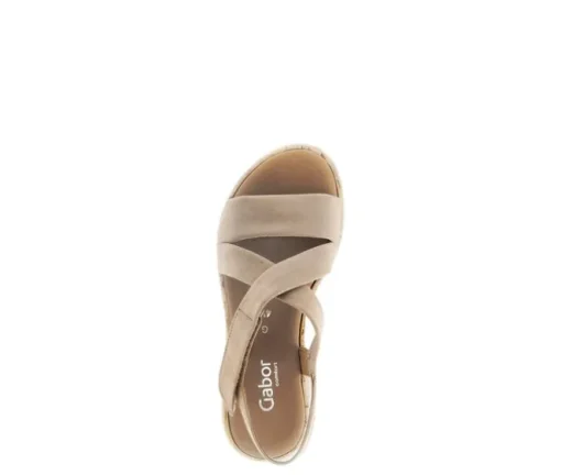 Sandal met riempjes beige