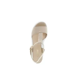 Sandal met riempjes beige