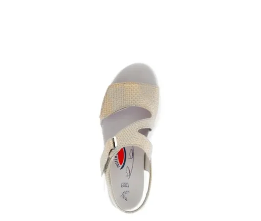 Sandal met riempjes beige