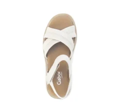 Sandal met riempjes beige