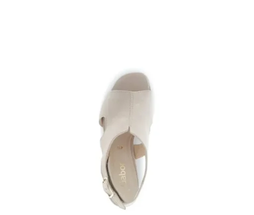 Sandal met riempjes beige