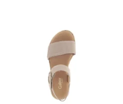 Sandal met riempjes beige