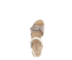 Sandal met riempjes beige