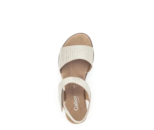 Sandal met riempjes beige