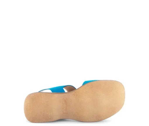 Sandal met riempjes blauw
