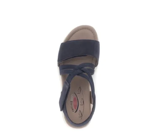 Sandal met riempjes blauw
