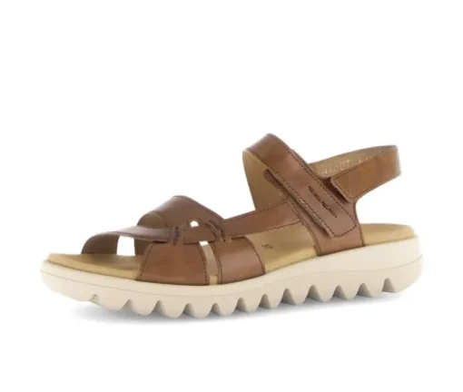 Sandal met riempjes bruin