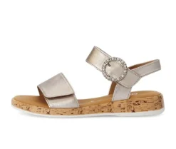 Sandal met riempjes goud