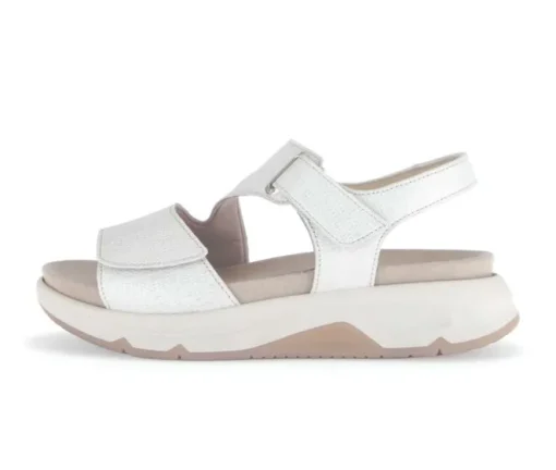 Sandal met riempjes goud